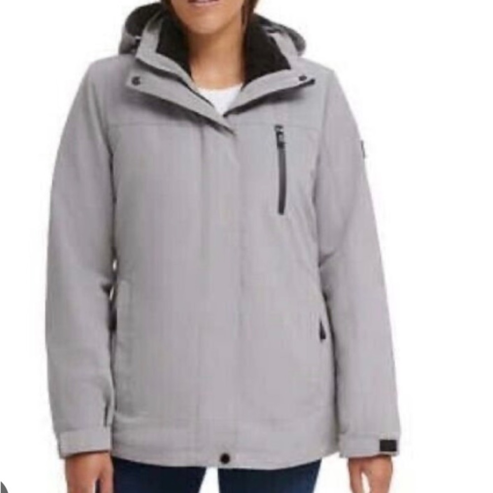 Calvin Klein Women’s 3-in -1 Jacket Steel Size Medium